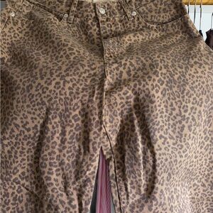 Zara Brown and Black Leopard Print Jeans